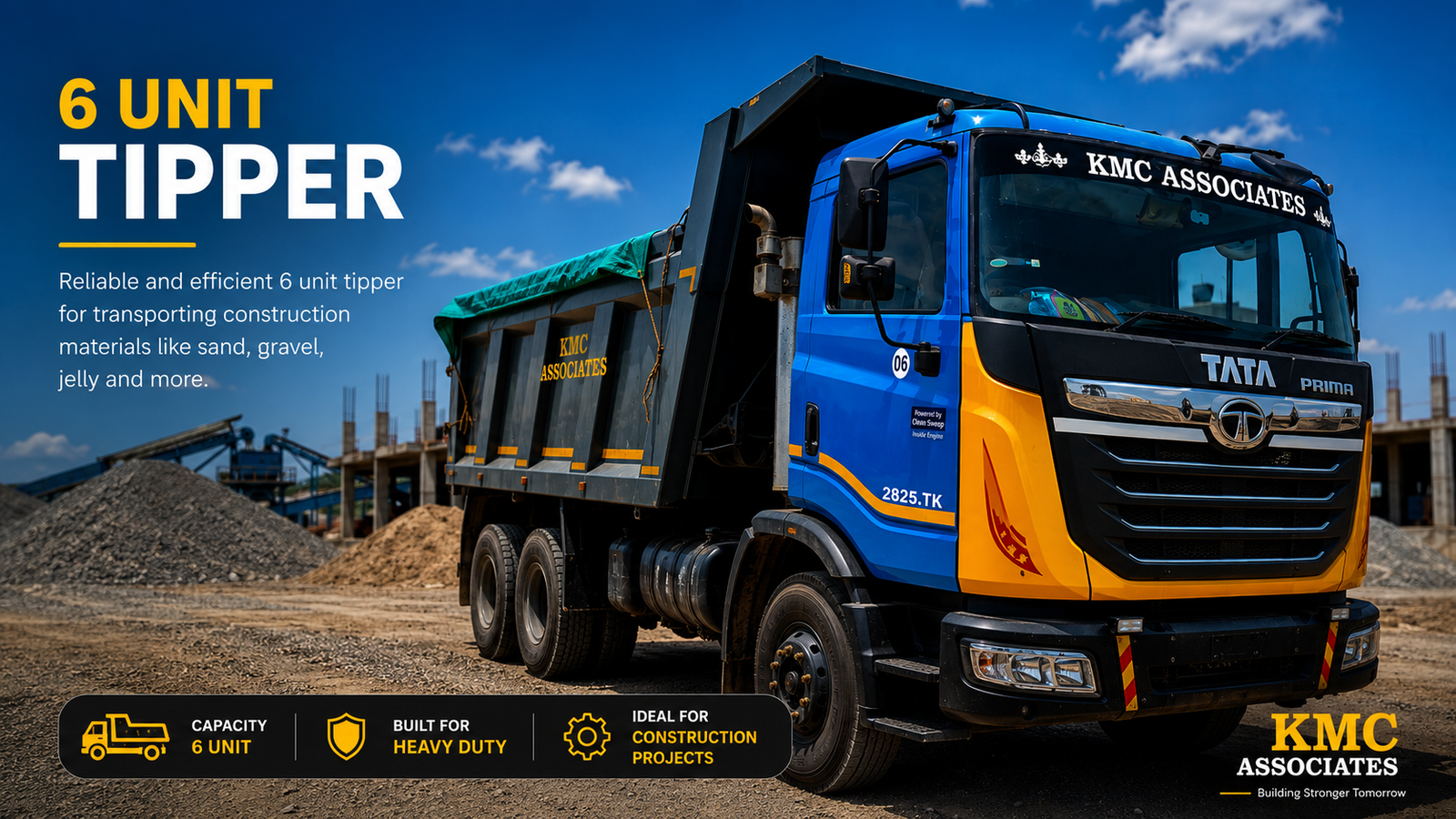 Tipper & Dumper Fleet | KMC Construction Company, Civil Contractor Theni, Tamil Nadu