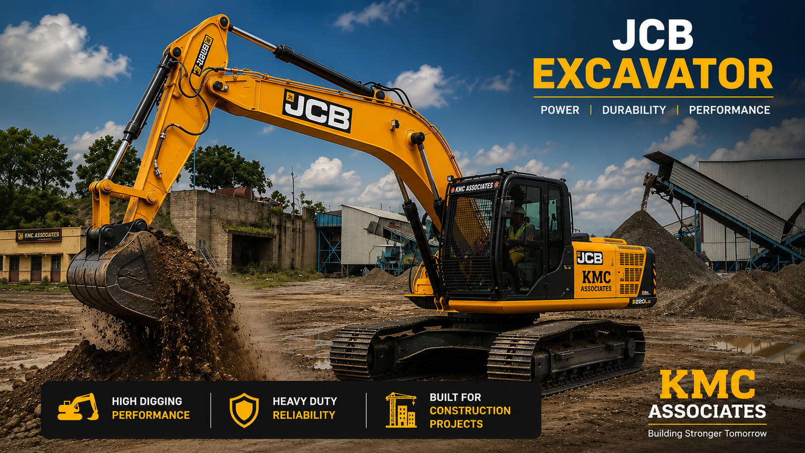 Excavator Fleet | KMC Construction Company, Civil Contractor Theni, Tamil Nadu