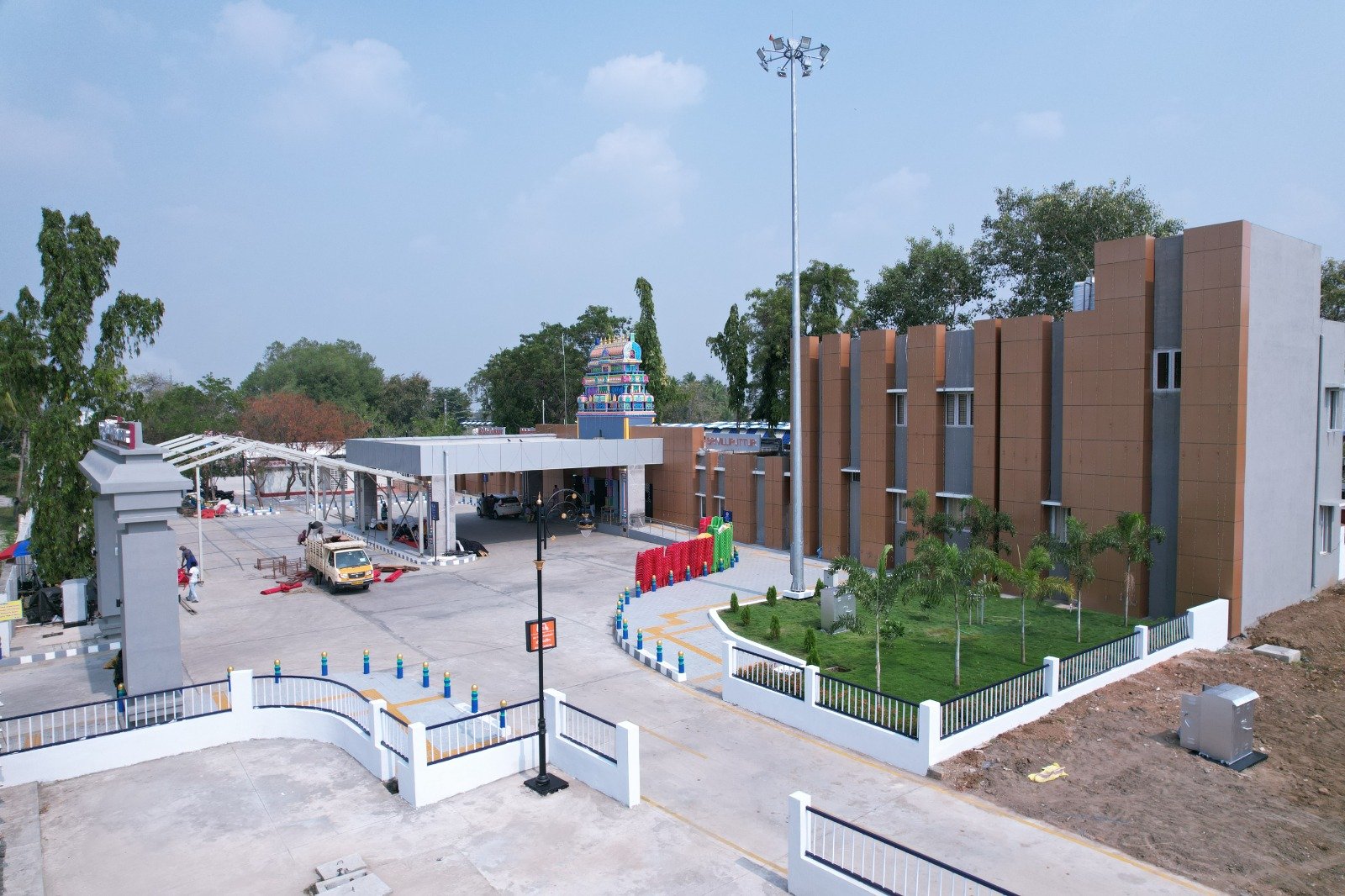 Improvements to circulating area,Station buildings, facade and platform of :"SRIVILLIPUTHUR" Railwy station of Madurai Division under "AMRIT BHARAT STATION SCHEME" | KMC Construction Company, Civil Contractor Theni, Tamil Nadu