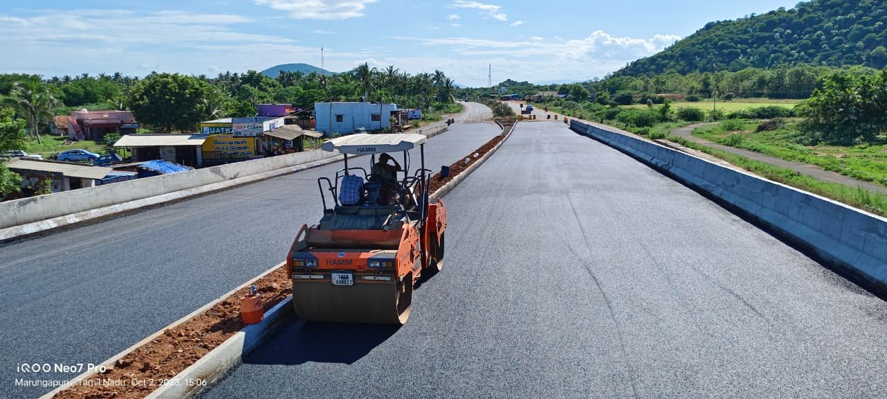 Rectification of Black Spot TN-02-137 by Construction of 6 Lane LVUP at Km 52+027 on NH-45B (New no. NH-38) TNSTC Bus Depot to cut road, RE Wall approaches, 2 Lane Service Road (B/s), Reconstruction of Box Culvert & Widening of Pipe Culvert etc. in t | KMC Construction Company, Civil Contractor Theni, Tamil Nadu