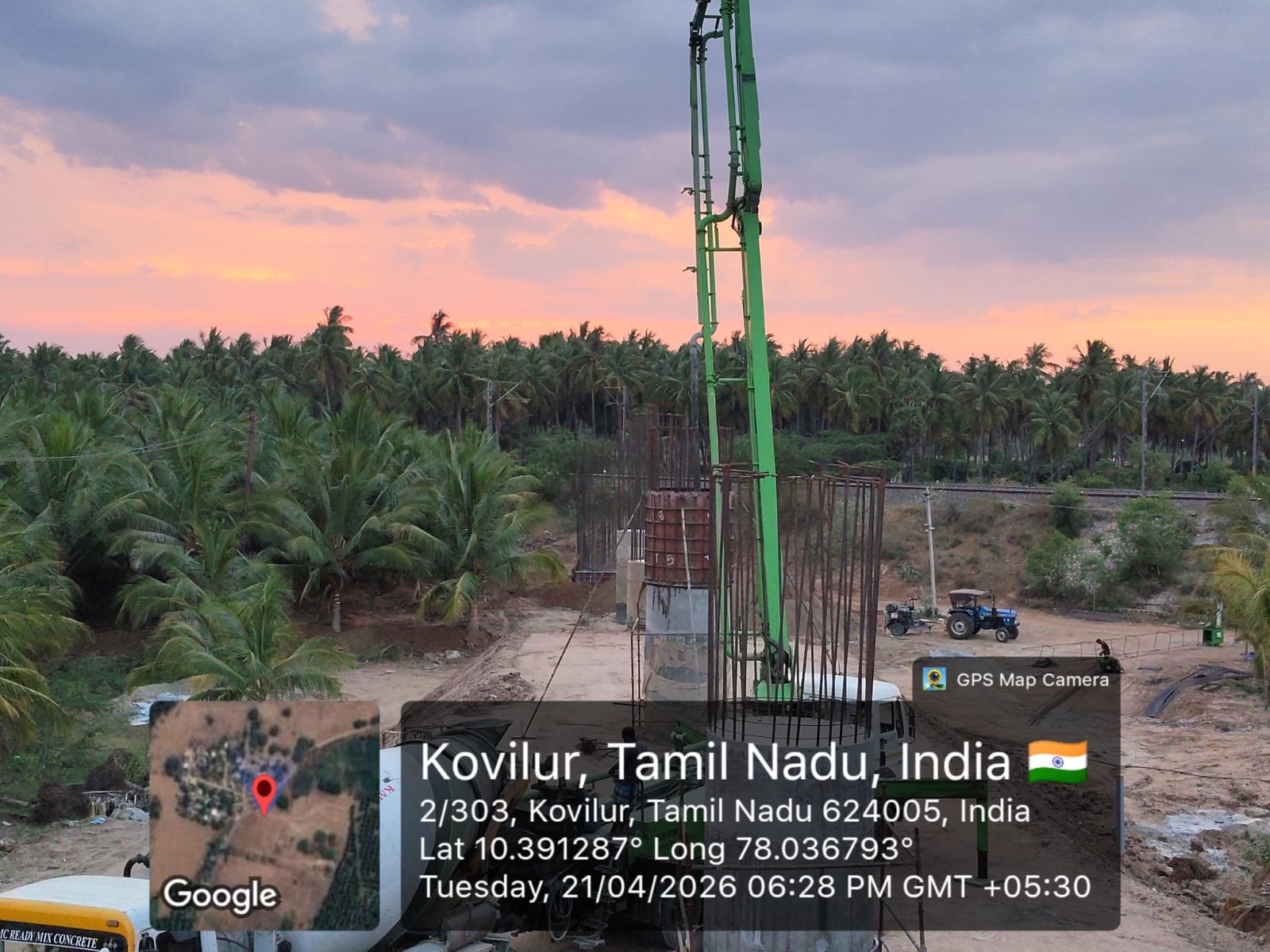 Construction of ROB at Km1/2 of Dindigul bypass at railway KM 425/900- 426/100 in between Thamarapadi (TMP) and Dindigul (DG) railway station in the main work of formation of bypass road to Dindigul town at KM 0/0-2/8 (Phase-1) | KMC Construction Company, Civil Contractor Theni, Tamil Nadu